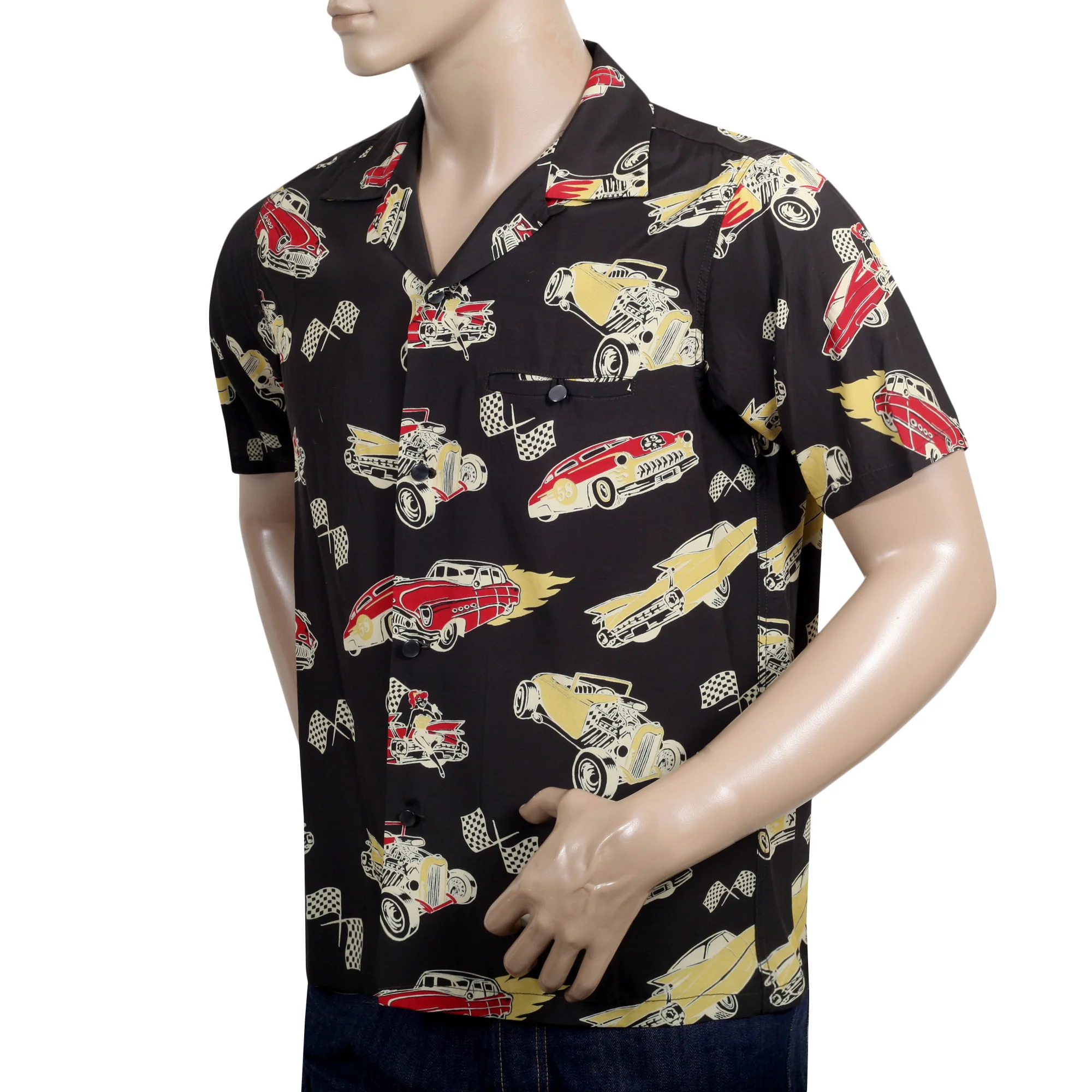 Hot Rod by Vince Ray SH37590 Star of Hollywood Black Shirt SoH9372 - Image 5