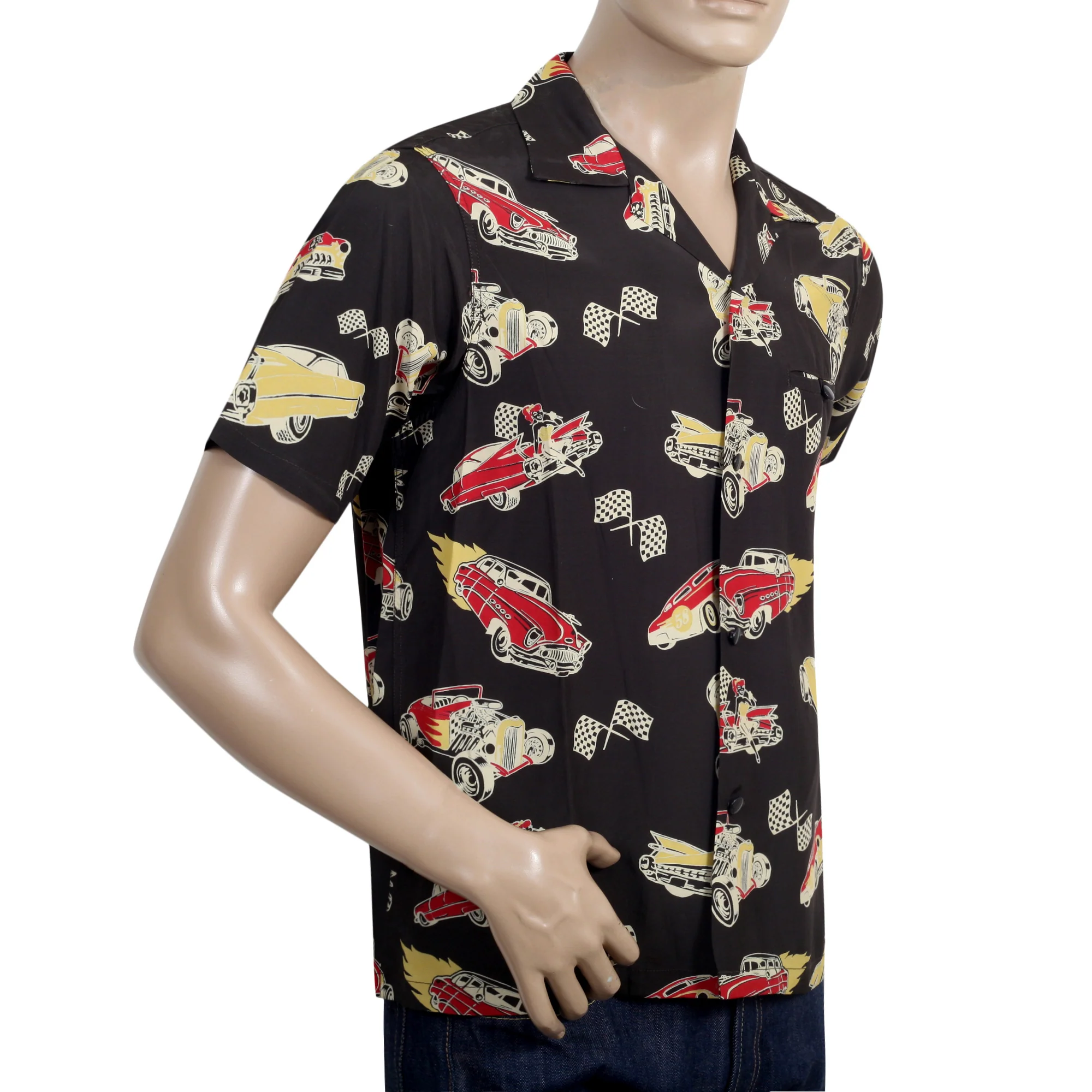 Hot Rod by Vince Ray SH37590 Star of Hollywood Black Shirt SoH9372 - Image 6