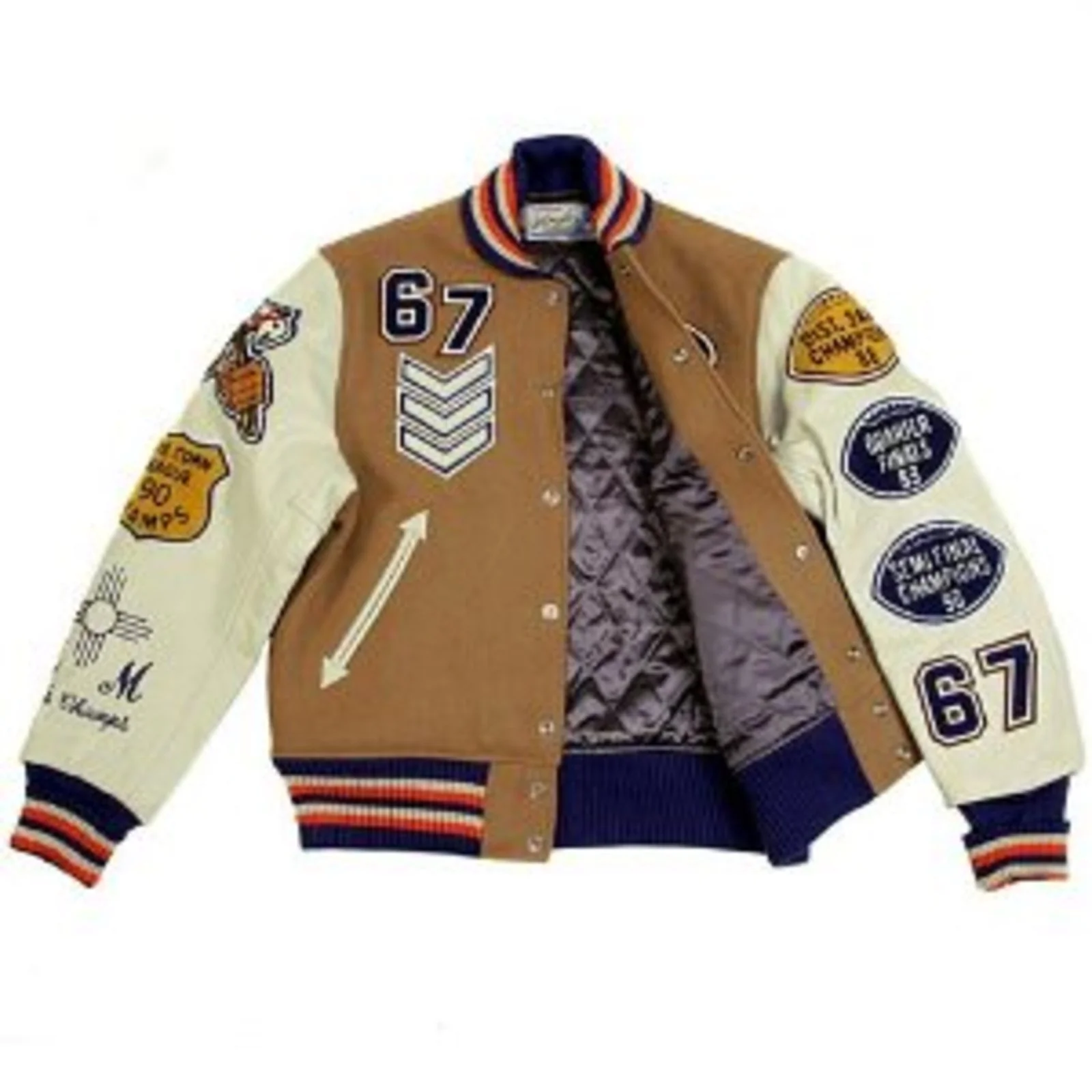 Letterman jacket by Sugar Cane Whitesville Letterman Roswell Indians stadium jacket WV11595 134 CANE2857 - Image 3