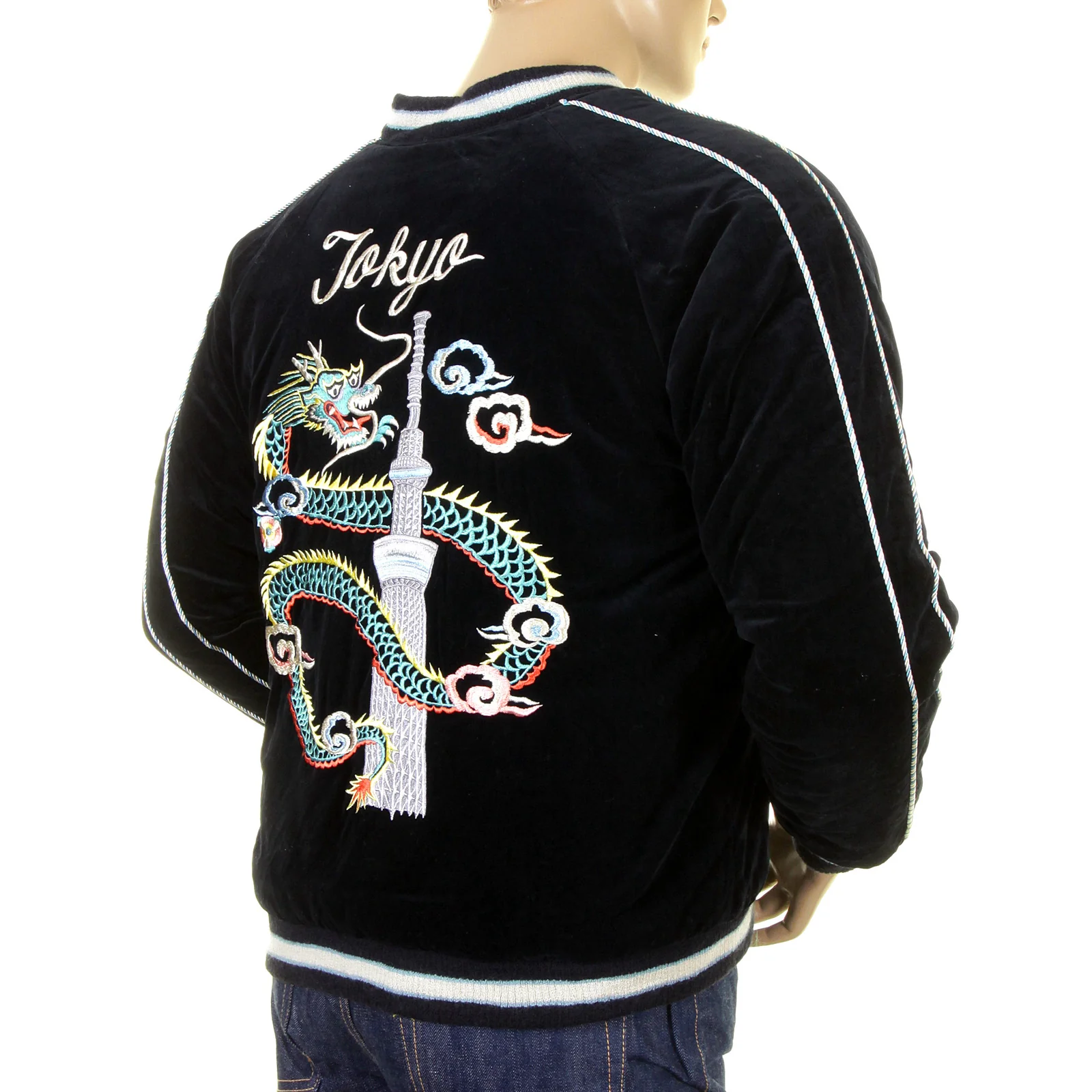 Tokyo Musashi Dragon Embroidered TT12420 Black Suka Jacket TOYOSC1084A - Image 4