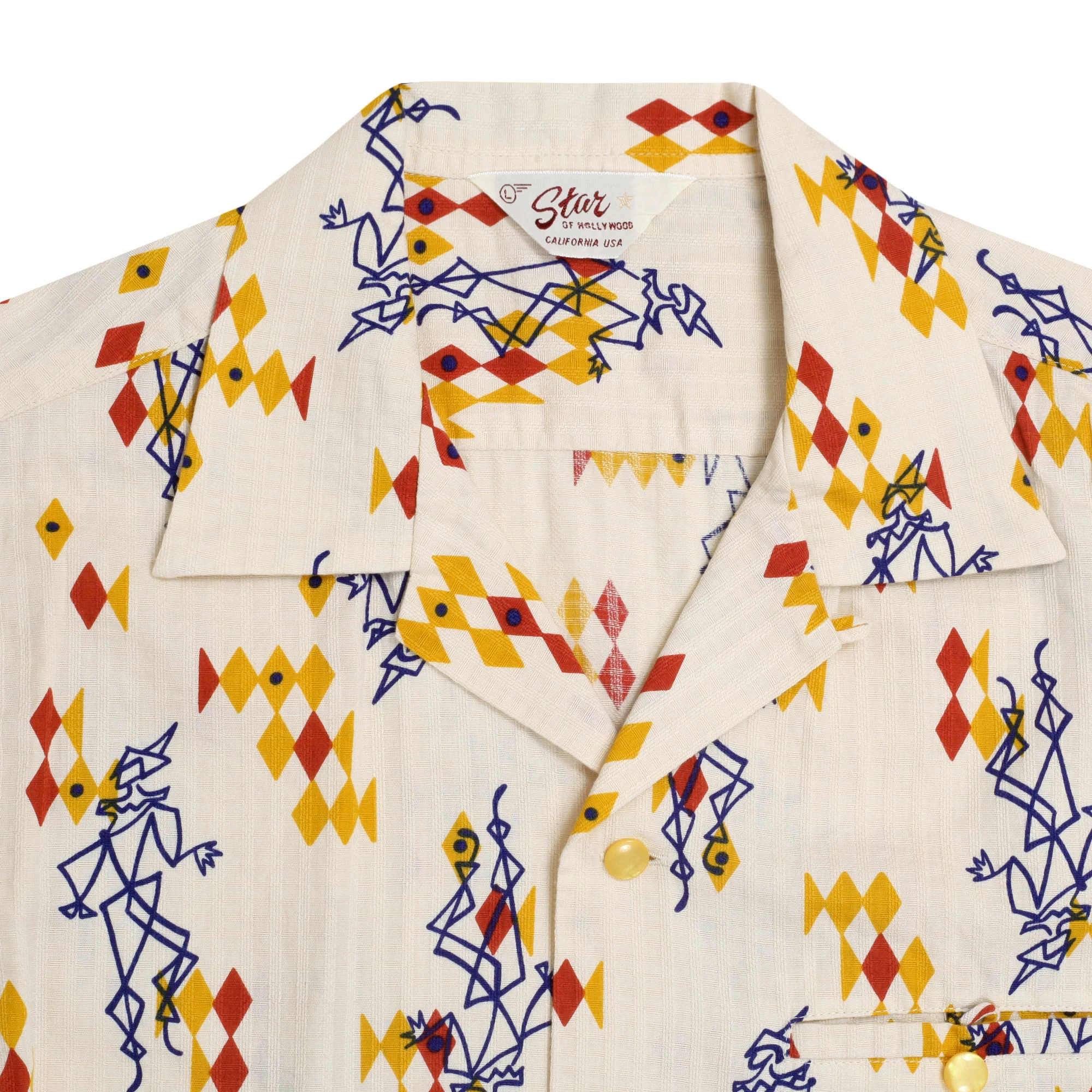 Pierrot Off White SH36951 Star of Hollywood Hawaiian Shirt SoH9371 - Image 3