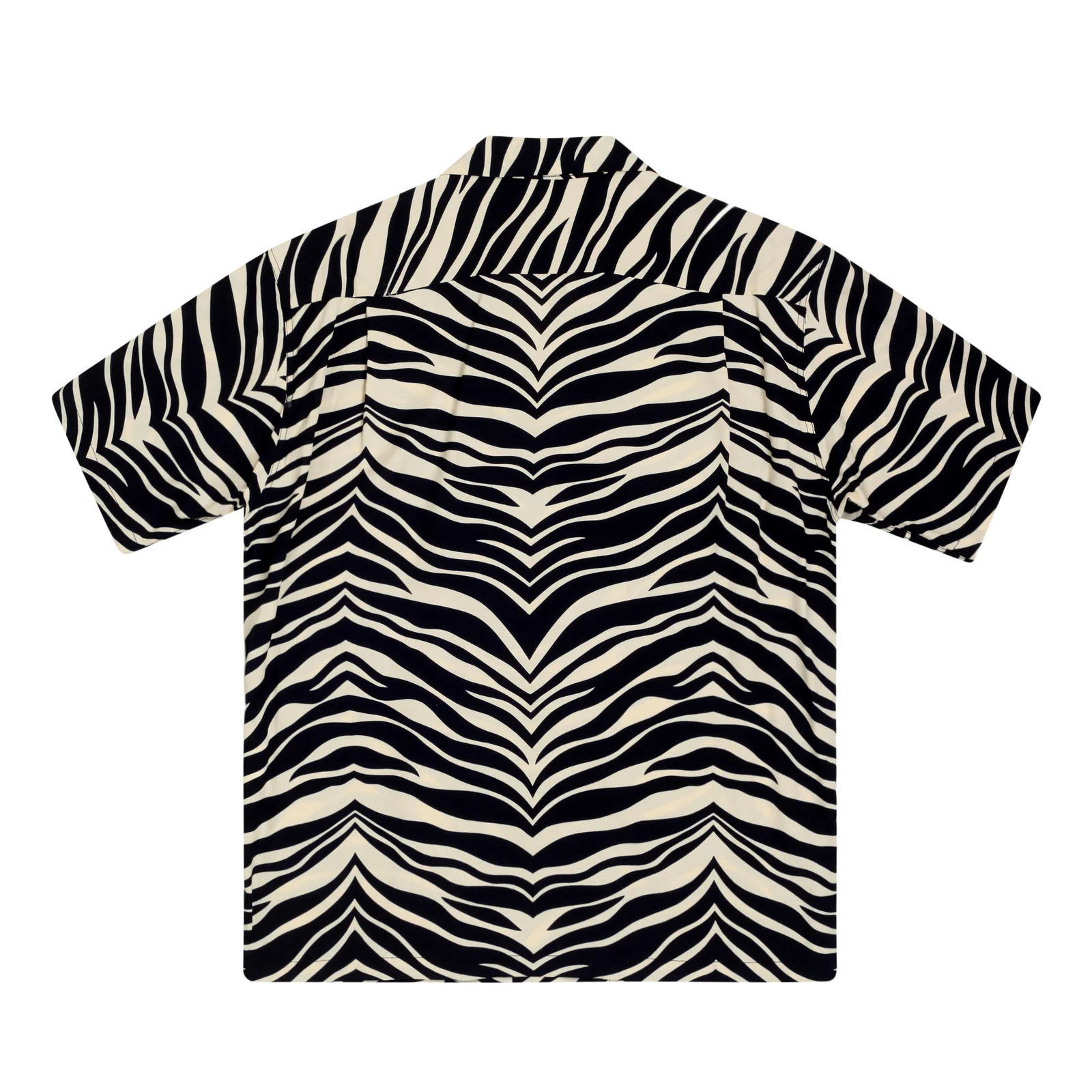 Short Sleeve SH37879 Rayon Zebra Printed Black Hawaiian Shirt SoH8663 - Image 7
