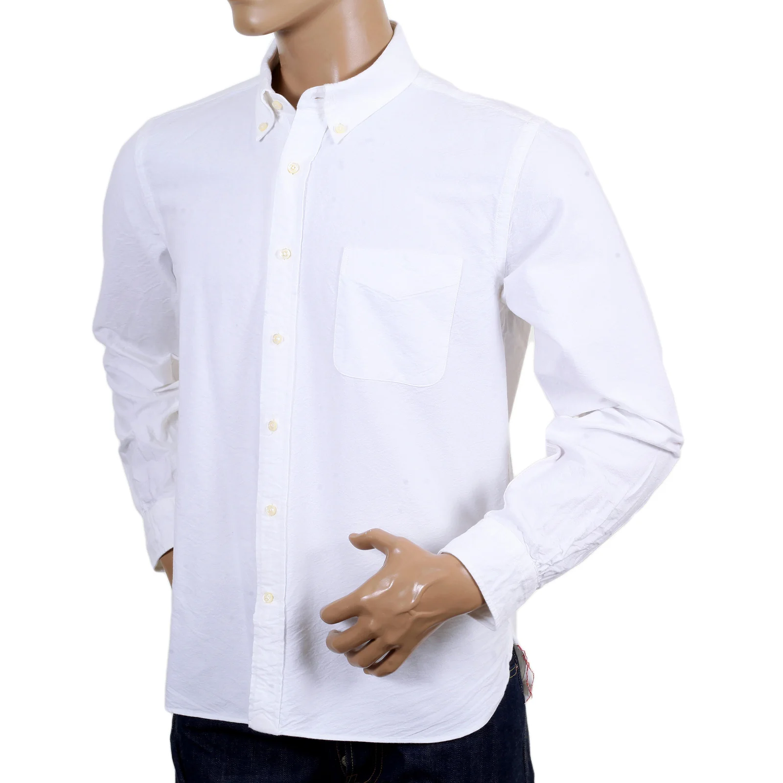 One Wash SC26475A Off White Shirt with Button Down Collar CANE4471 - Image 7
