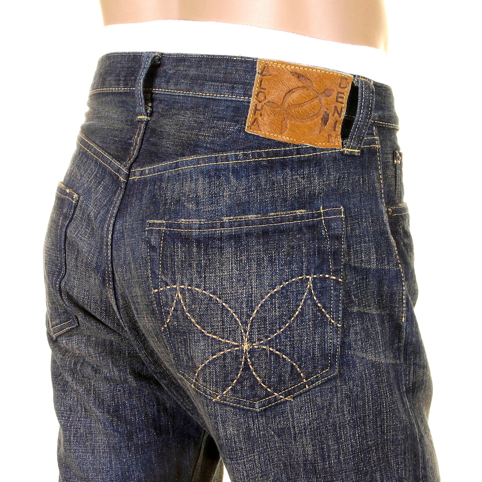 Hard Wash SC40401H Navy Blue Japanese Selvedge Denim Jeans CANE4071 - Image 3