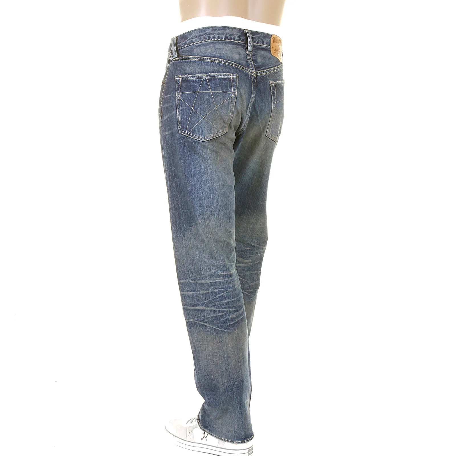 Union Star Hard Wash SC40065H Light Blue Selvedge Denim Jeans CANE9027 - Image 7