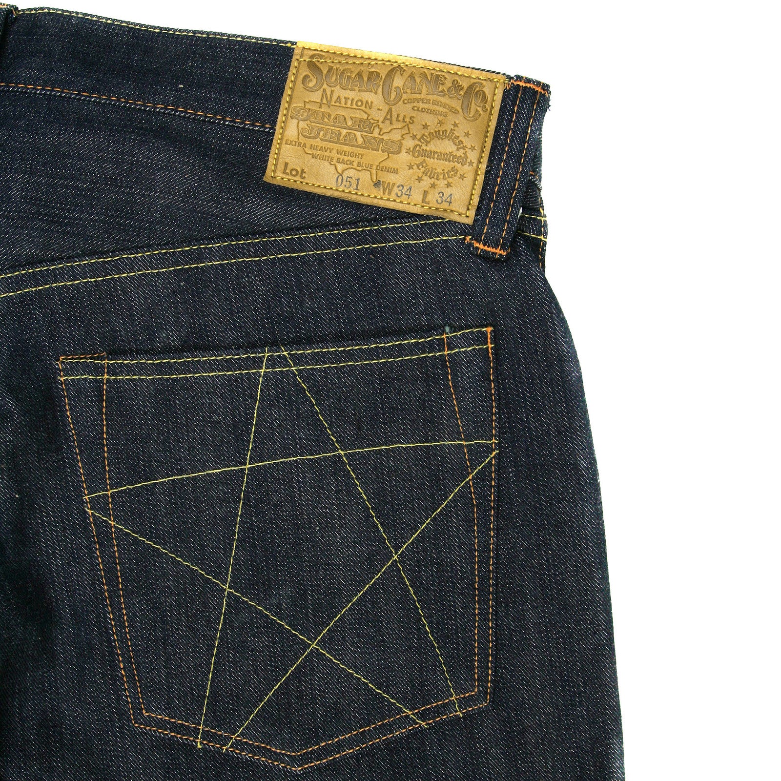 Navy Vintage Cut Non Wash SC40051N Selvedge Denim Jeans CANE0270 - Image 7