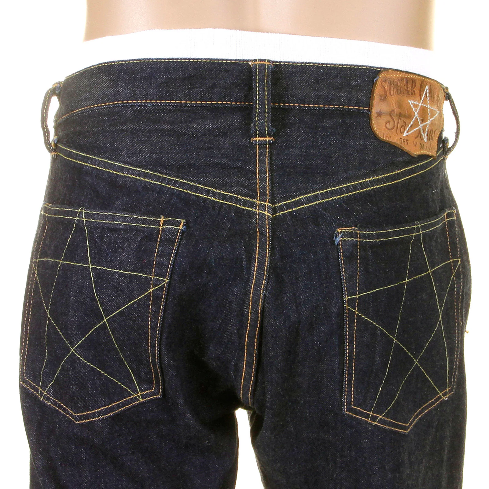 Navy Blue Union Star SC40065A One Wash Selvedge Denim Jeans CANE9026 - Image 8