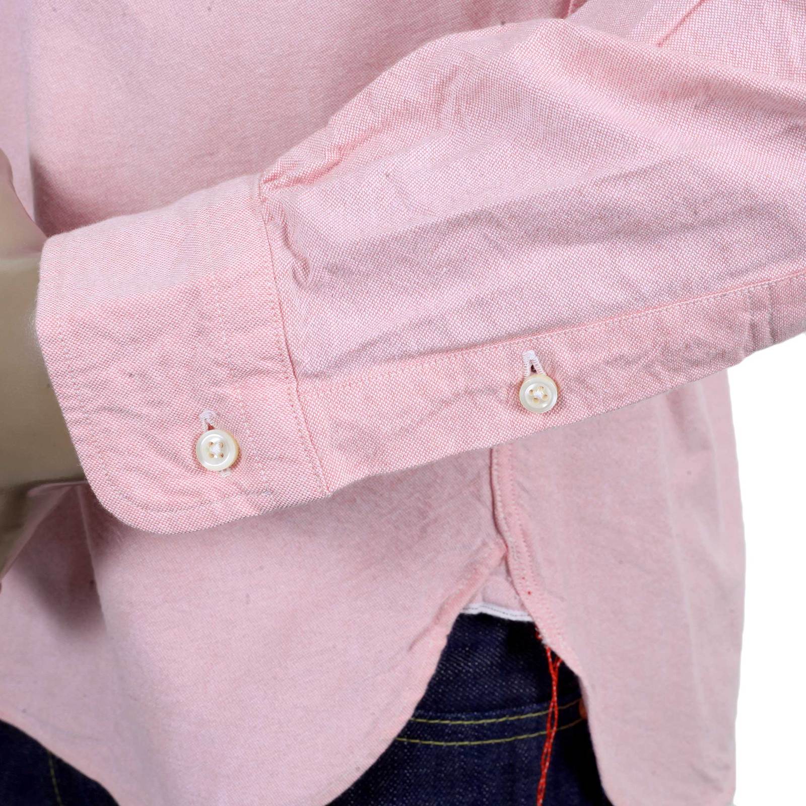 One Wash Light Cotton SC26475A Oxford Long Sleeve Pink Shirt CANE4473 - Image 6