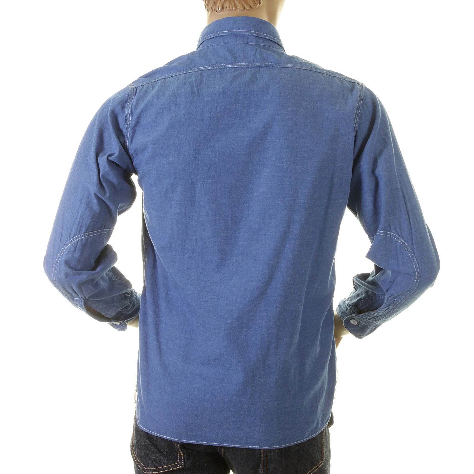 Sugar Cane VAT DYE blue chambray SC25513 work shirt CANE2017 - Image 5