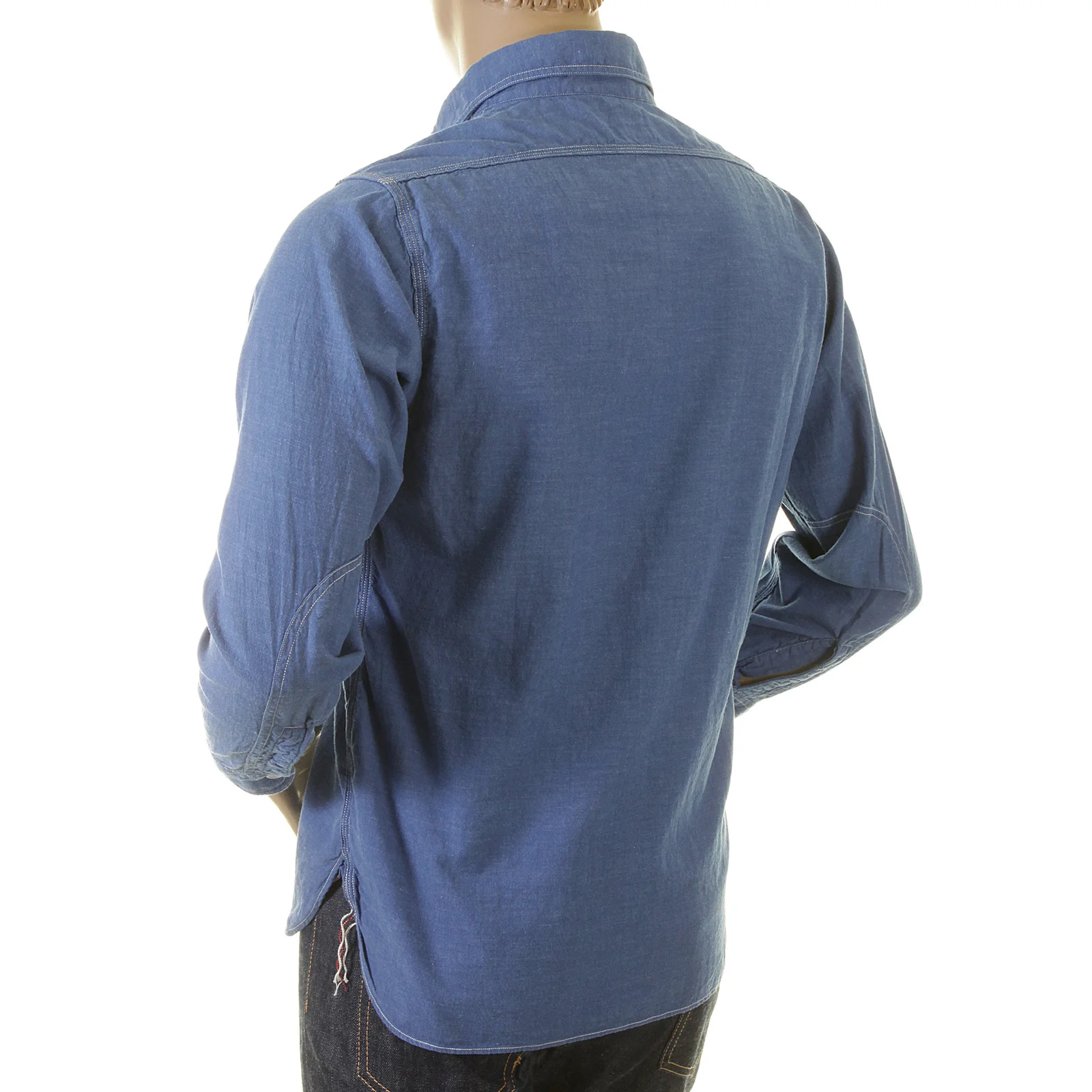 Sugar Cane VAT DYE blue chambray SC25513 work shirt CANE2017 - Image 6