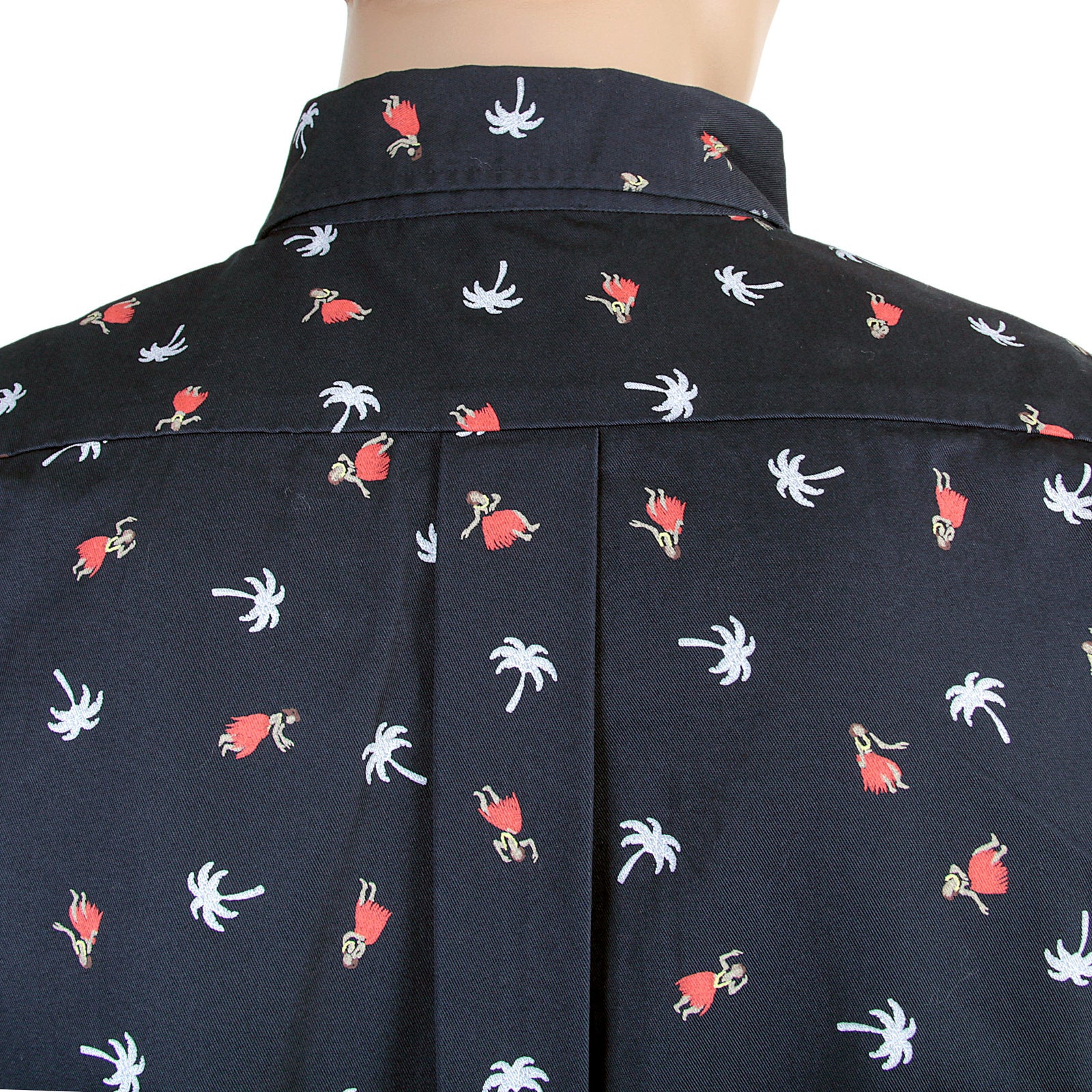 Navy Button Down SS36249 Hula Dancer Printed Oxford Shirt SURF3812 - Image 8