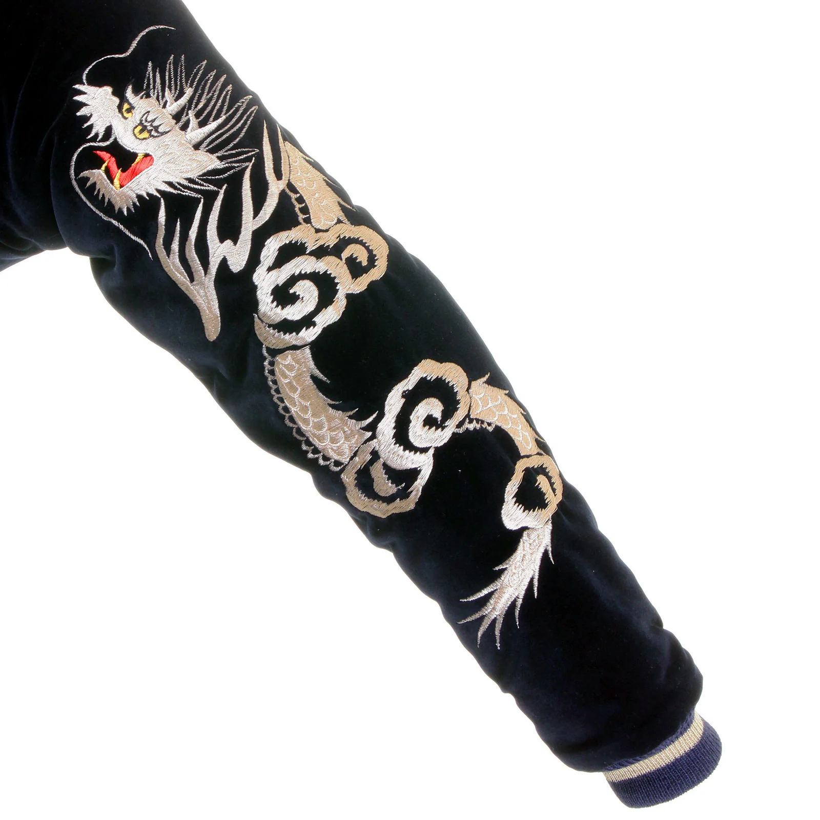 Reversible Skull Embroidered TT11783 Black Velvet Suka Jacket TOYOSC4233 - Image 5