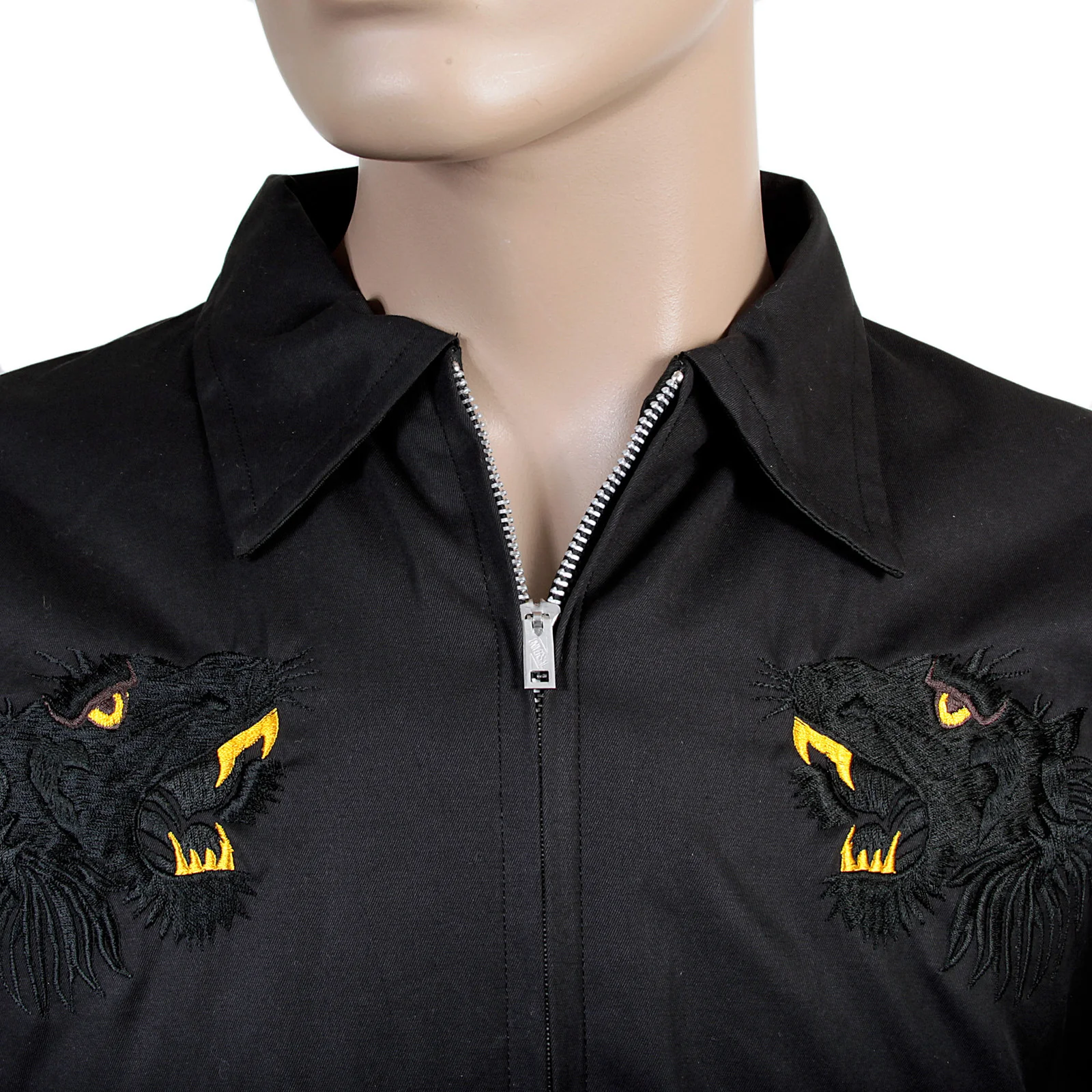 Black and Gold Hand Embroidered Tiger T13002 Suka Jacket TOYOSC4121 - Image 9