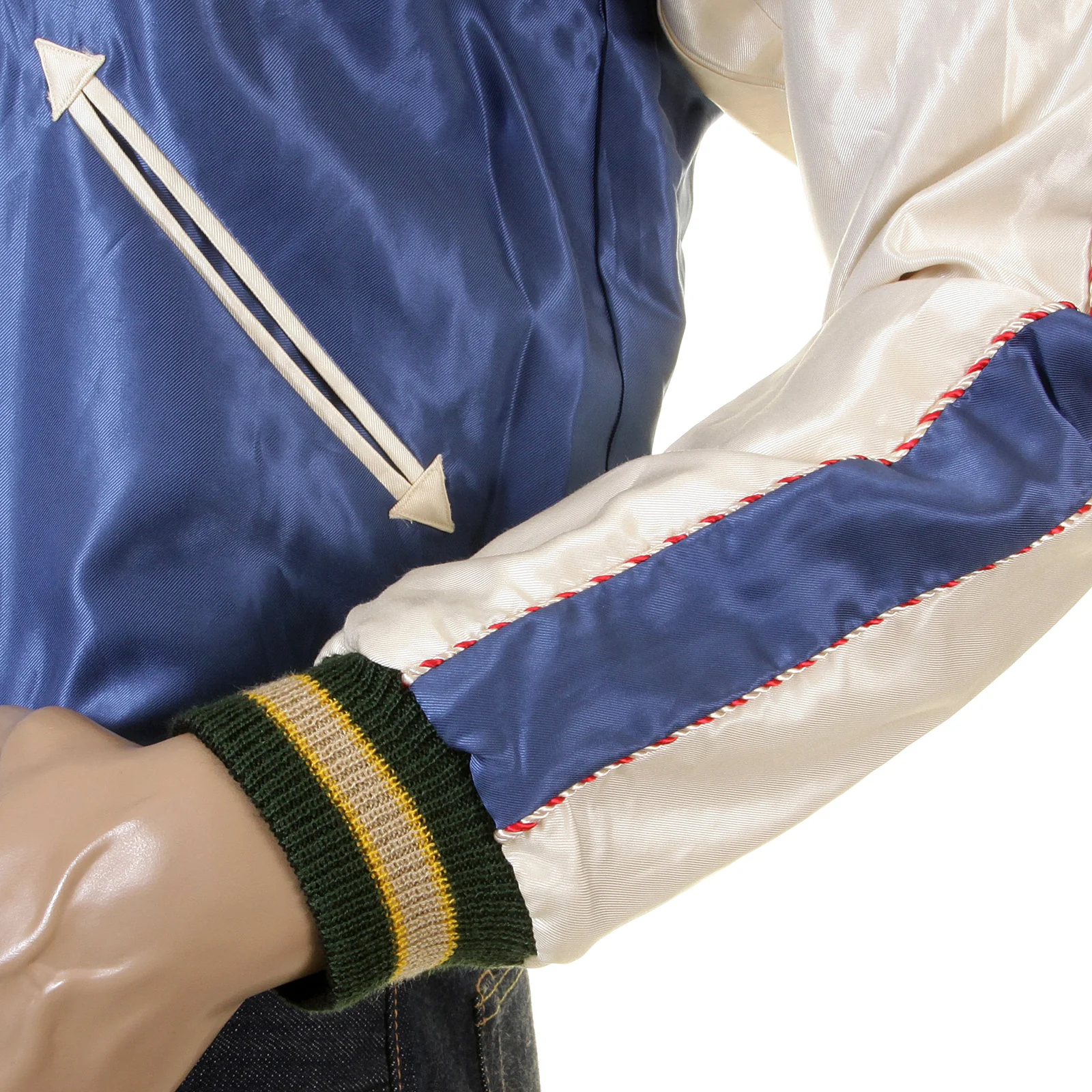 Tiger Embroidered TT12420 Royal Blue and Ivory Suka Jacket TOYOSC2022 - Image 6