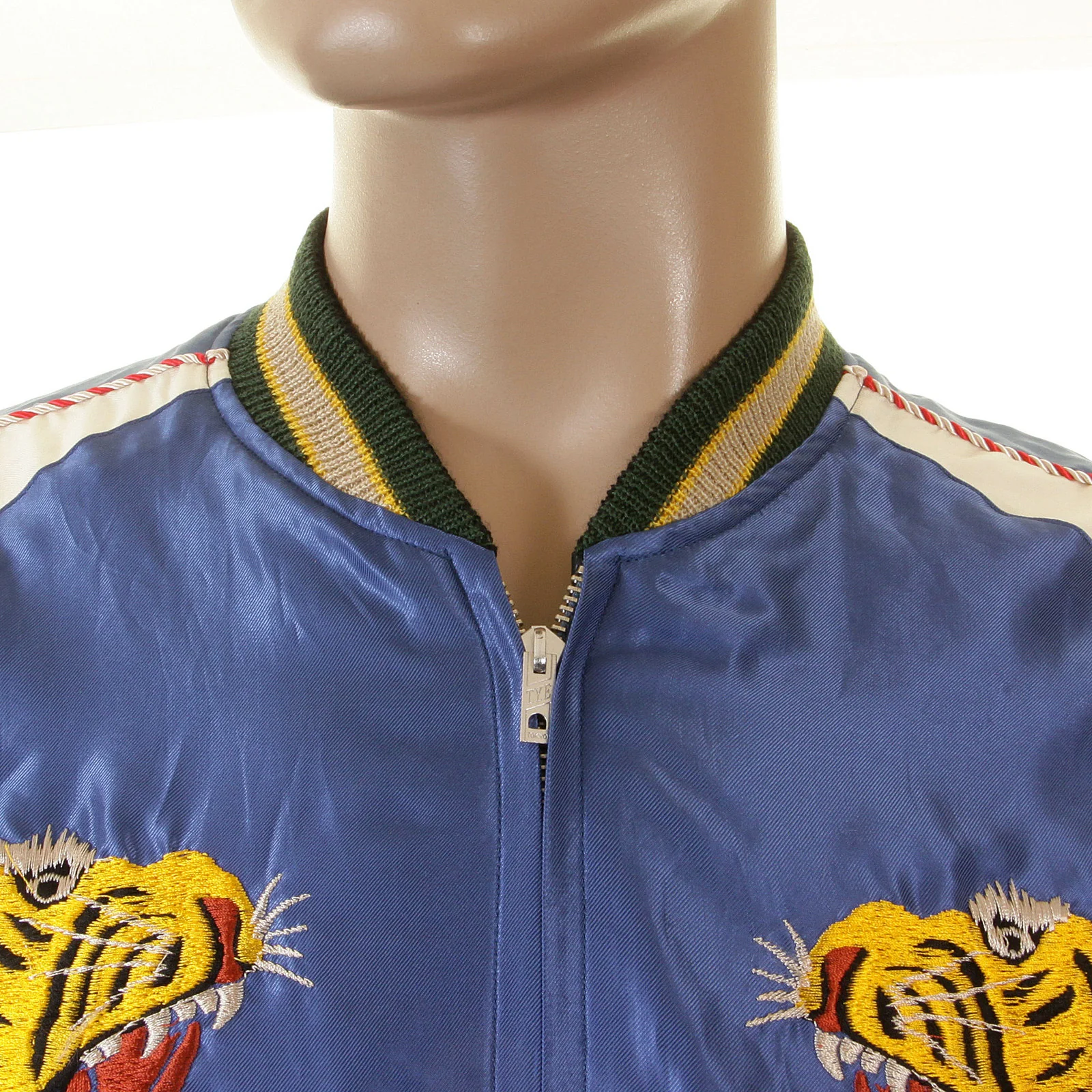Tiger Embroidered TT12420 Royal Blue and Ivory Suka Jacket TOYOSC2022 - Image 7