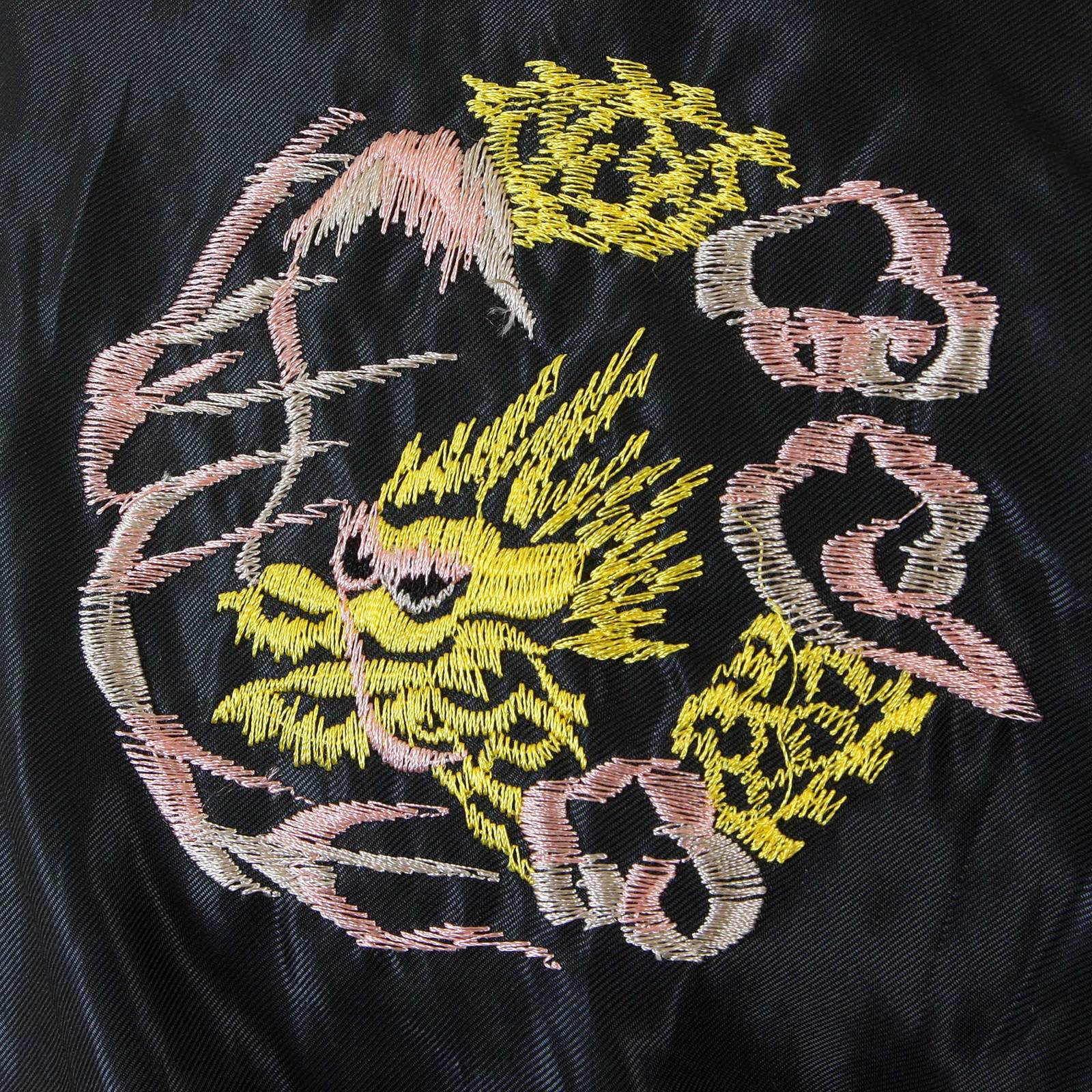 Dragon Embroidered TT12420 Black and Ivory Souvenir Jacket TOYOSC2022A - Image 9
