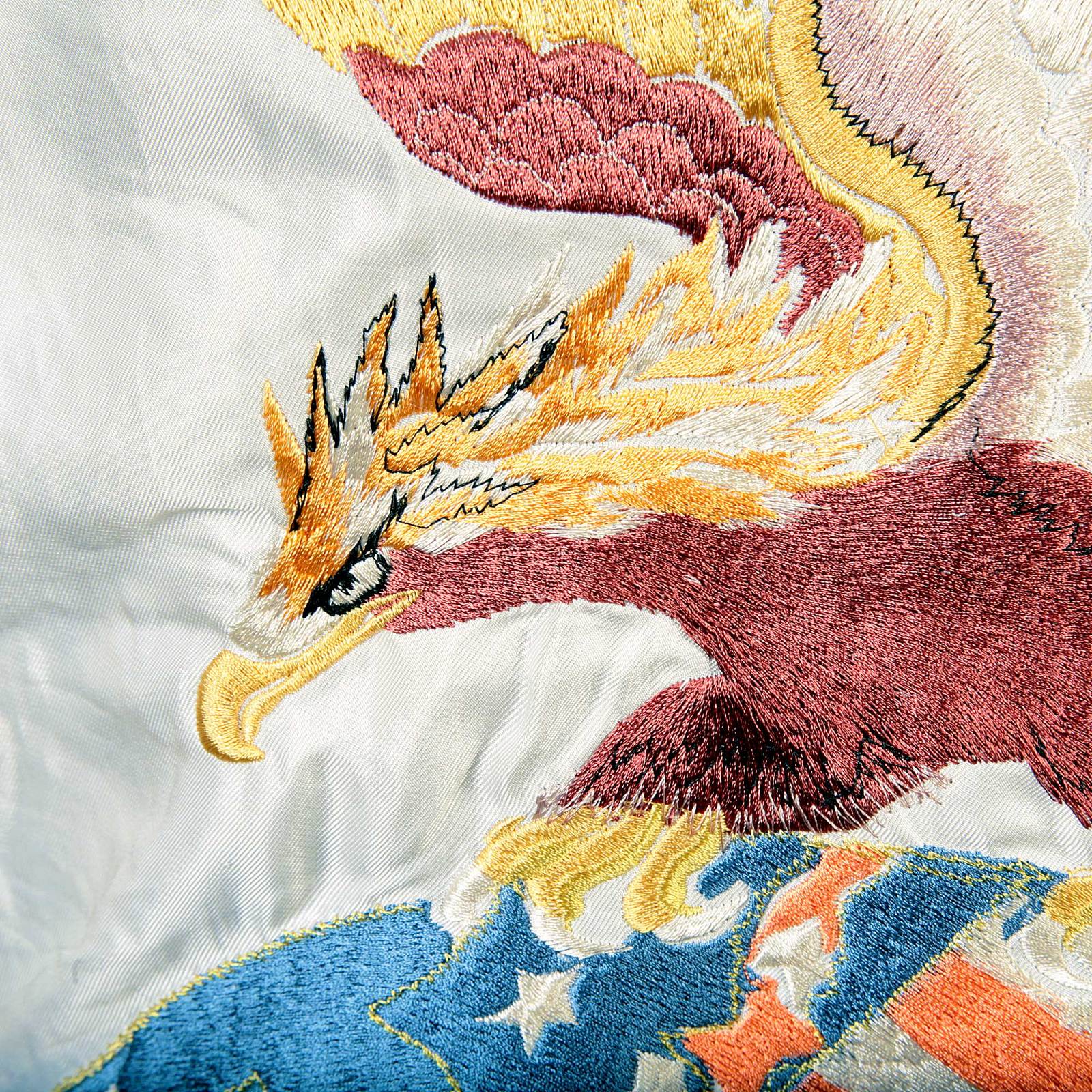 American Eagle Embroidered TT13001 Silver Souvenir Jacket TOYOSC3709 - Image 9