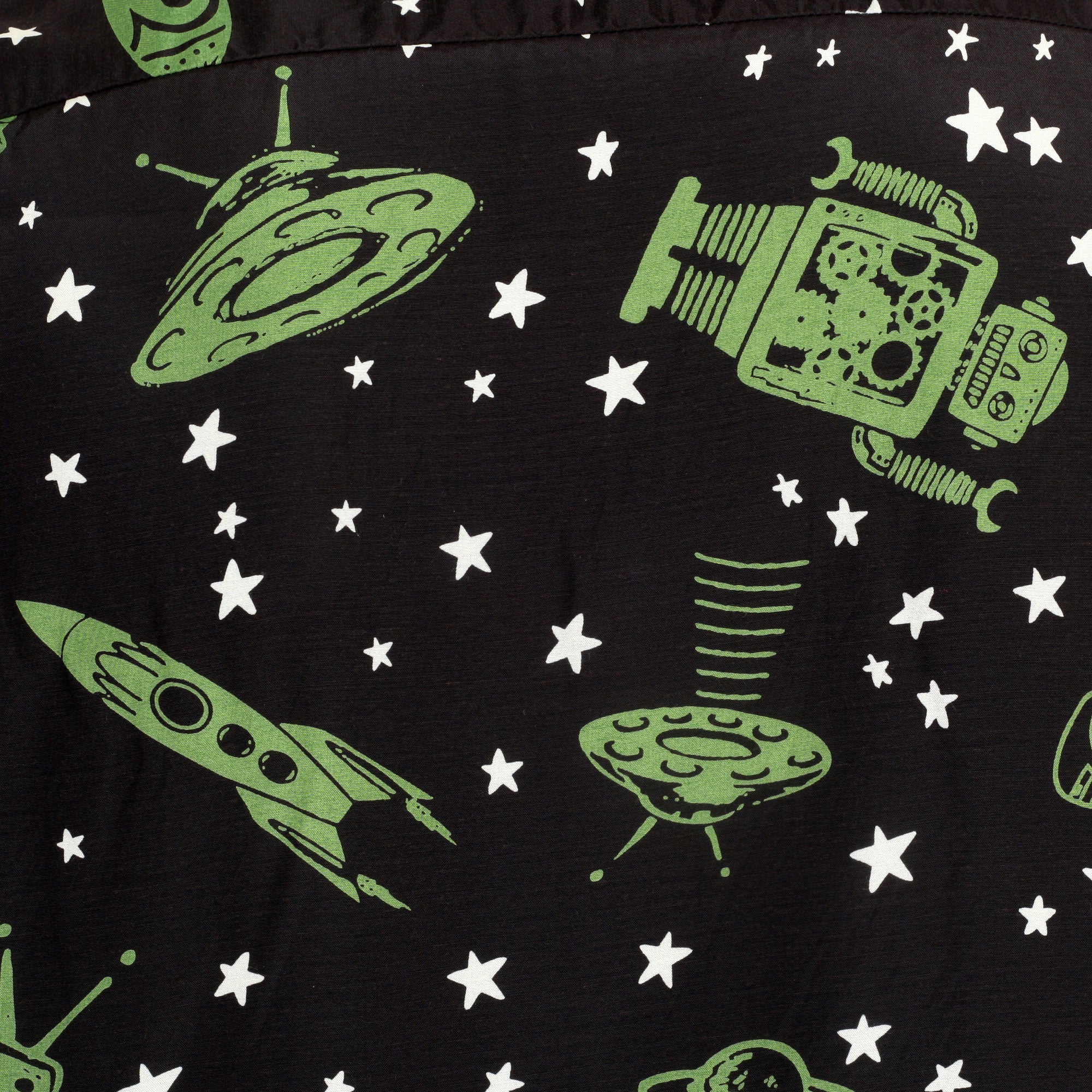 Vince Ray SH37591 Space Rockets Black Rayon Hawaiian Shirt SoH9044 - Image 5
